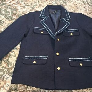 Talbots Navy Blue Jacket with Gold Buttons